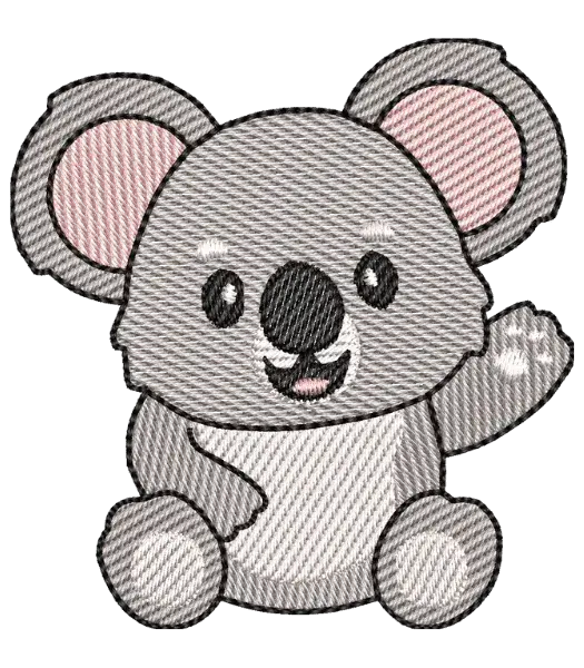 Matriz de Bordado Koala Acenando
